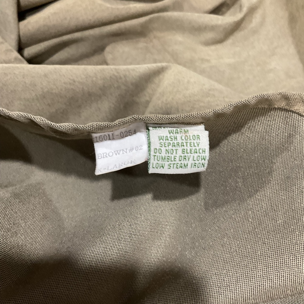 Orvis Khaki Green Button-Down Shirt and Collar with button pockets XL - Picture 7 of 7